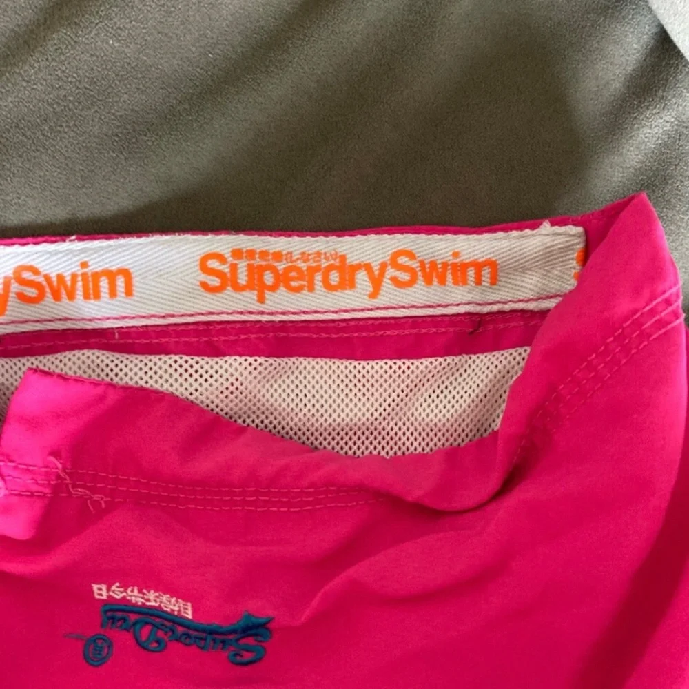SuperDry Swim Trunks Pink Blue Bubblegum Summer Beach Fun - Picture 3 of 7